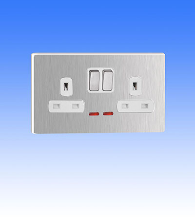 Switch & Socket in Metal Screwless