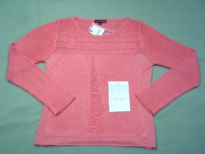 Ladies' Knitted Pullover with Long Sleeves, Round Neck