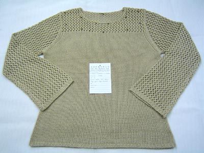 Ladies' Knitted Pullover with Long Sleeves, Round Neck