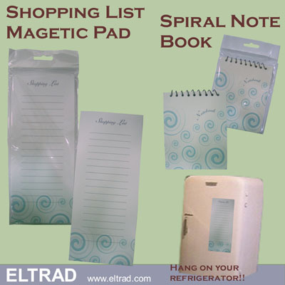 Shopping List Magnetic Pad & Spiral Note Book