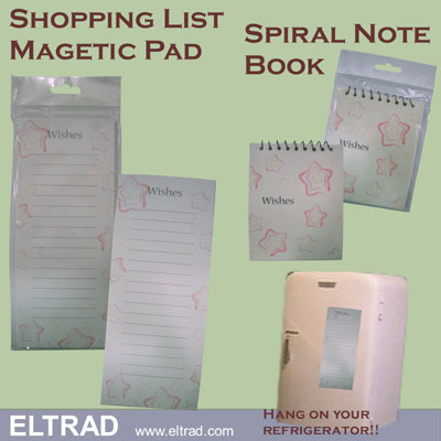Shopping List Magnetic Pad & Spiral Note Book