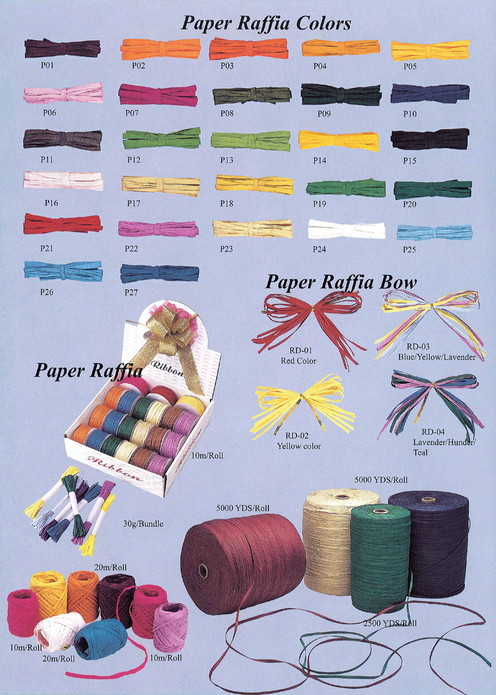 Paper Raffia Colors,Paper Raffia Bow