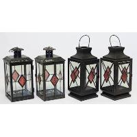 Sell BLACK METAL & GLASS LANTERN