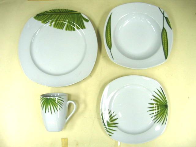 Sell 16 PCS PORCELAIN SQUARE DINNERSET WITH DECAL