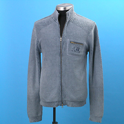 Men's Cotton Knitted Cardigan w/Stone Washed