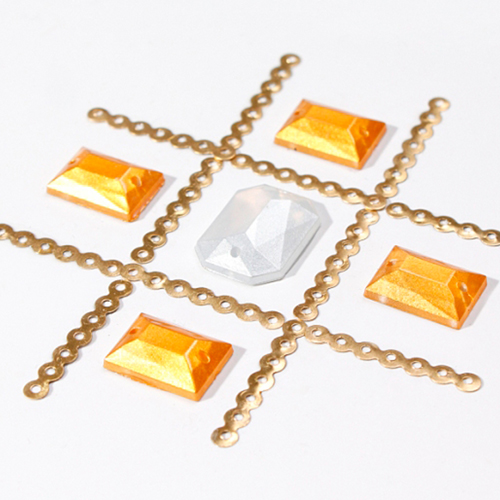 Metal Sequins & Antique Acrylic Stones