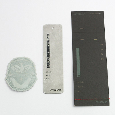 Sell Suede Badge, Metal Tag, Paper Tag