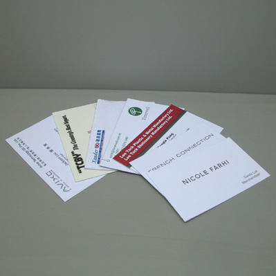 Multi-color printed business card