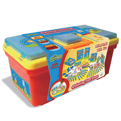 Stationery play set with carrying box