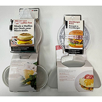 Microwave Muffin Pan, Microwave Hamburger Press, Microwave Egg Poacher, Microwave Omelete Pan