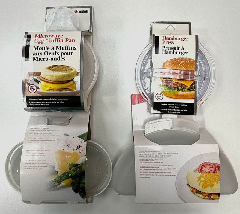 Microwave Muffin Pan, Microwave Hamburger Press, Microwave Egg Poacher, Microwave Omelete Pan