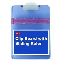 Clip Board with Sliding Ruler