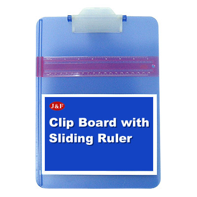 Clip Board with Sliding Ruler