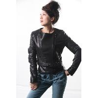 Collarless Leather Motorcycle Leather Jacket