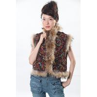 Emboridery Fur Trims Vest