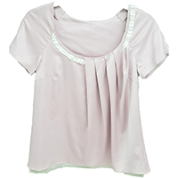 Pleated Detail Silk Top