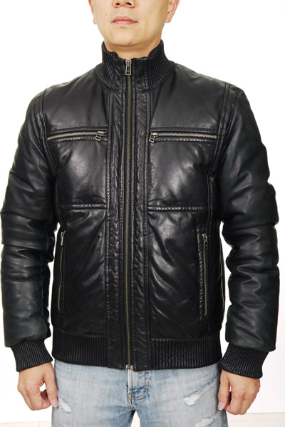 Leather Down Jacket