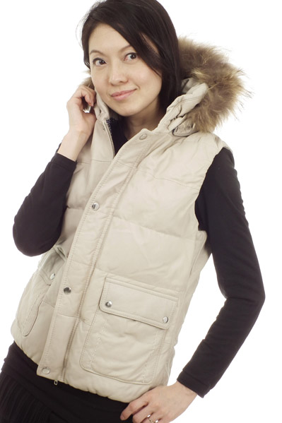 Leather Down Vest