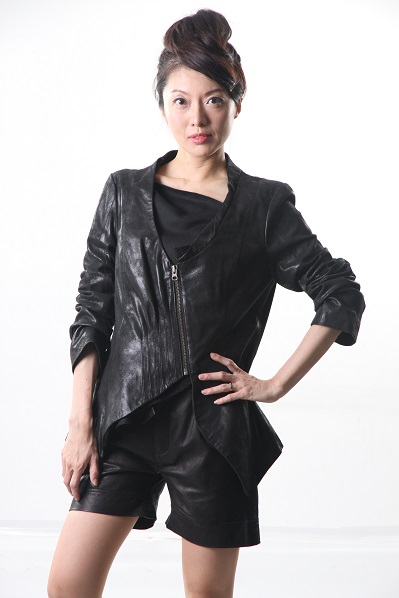 V Collar Leather Jacket