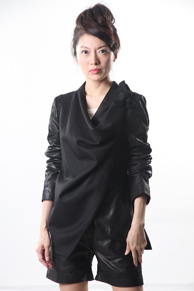 Leather Trims Wool Jacket