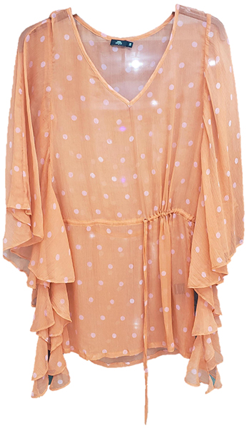Polka Dot Silk Chiffon Dress