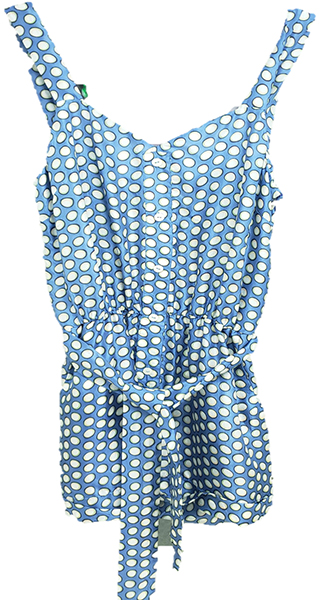 Polka Dot Silk Satin Top
