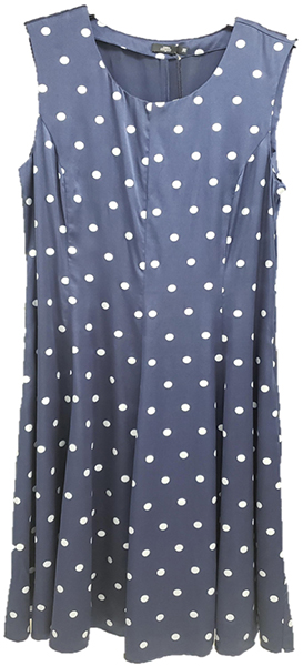 Polka Dot Stretch Silk Satin Dress