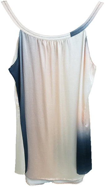 Tie-Dye Print Stretch Silk Top