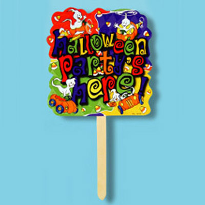 Wooden Stick Yard Sign - Halloween