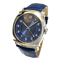 Quartz Leather Strap Brass Watch