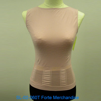 Ladies knitted seamless round neck vest