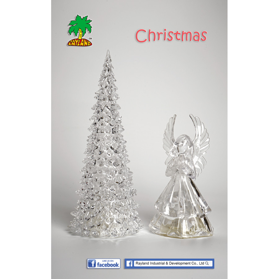 Crystal Angel and Christmas Tree