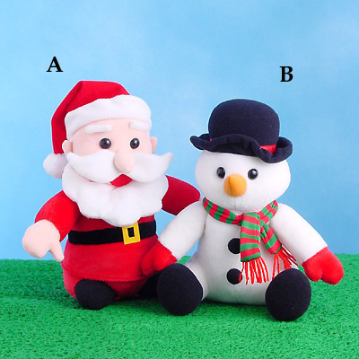 A: 10 inches Santa Claus
B: 9.5 inches snowman