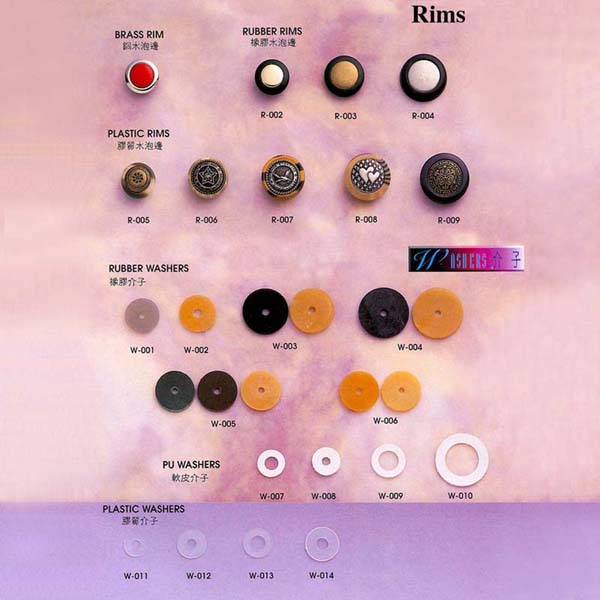 Plastic Rims & Rubber Washers