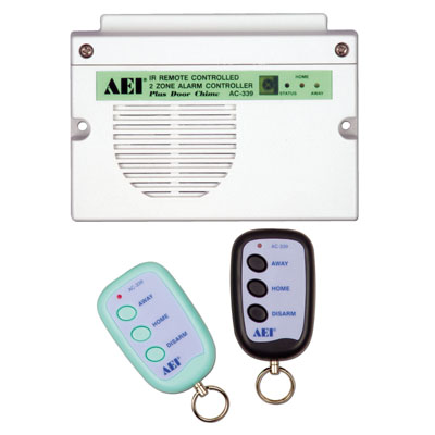 IR REMOTE CONTROLLED 2-ZONE ALARM CONTROLLER WITH DOOR CHIME