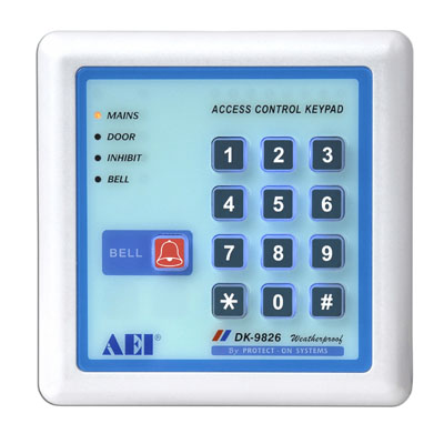 WEATHERPROOF, BACK-LIT SINGLE RELAY OUTPUT DIGITAL ACCESS CONTROL KEYPAD