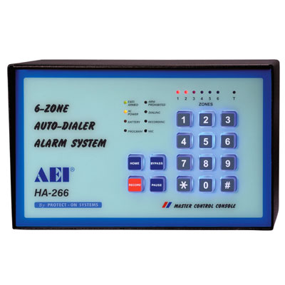 6-ZONE MINI ALARM CONTROL PANEL WITH AUTO-DIALER