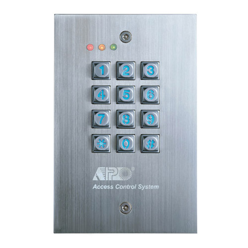 Vandal Resistant, Weatherproof, Back-lit, Flush Mount Access Control Keypads