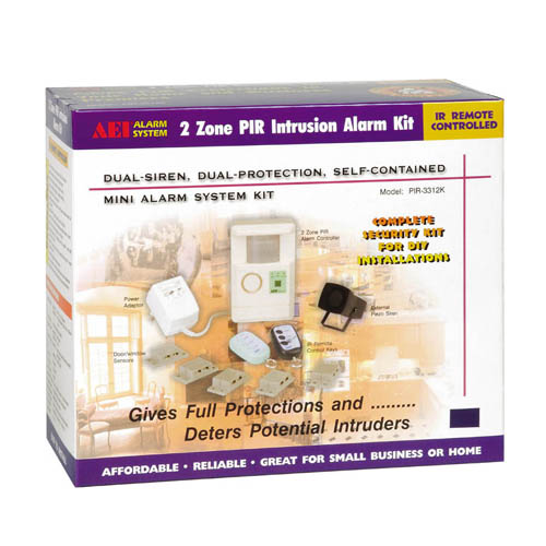 IR CONTROLLED 2-ZONE PIR ALARM SYSTEM KIT