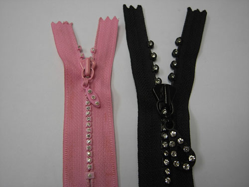 Rhinestone Zipper