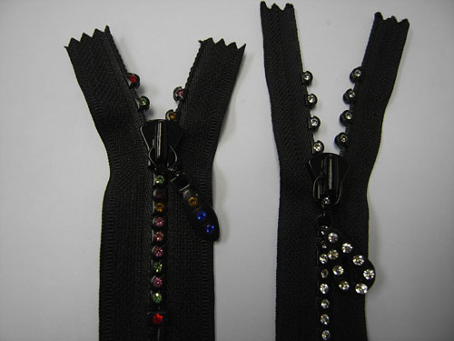 Rhinestone Zipper