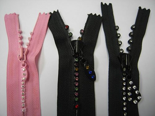 Rhinestone Zipper