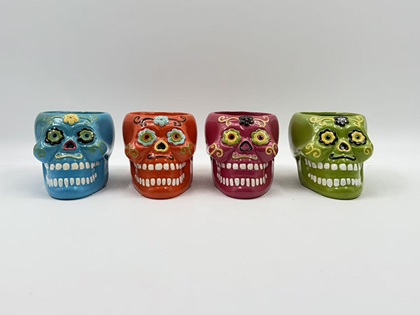 Skull Ceramic Pot