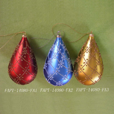 Fancy Plated Teardrop Shaped Ornament 140*80mm