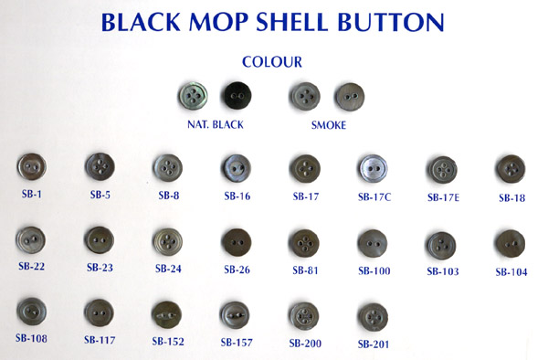 Black Mop Shell Button