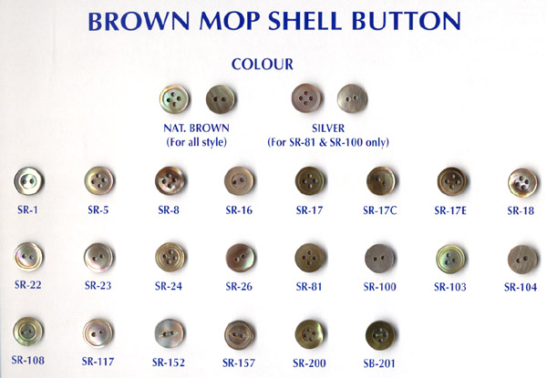 Brown Mop Shell Button