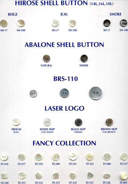 Hirose/Abalone Shell Button
BRS-110
Laser Logo
Fancy Collection