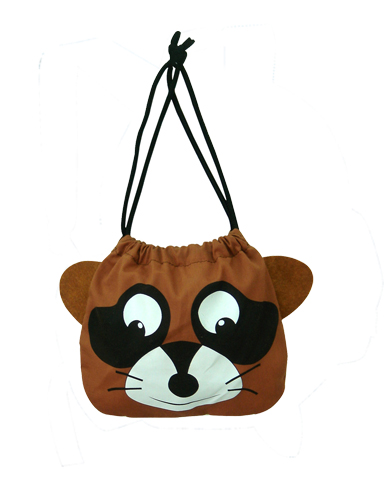 Raccoon Drawstring Pouch