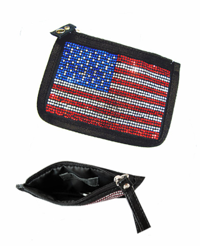 Coins Pouch with USA National Flag Pattern