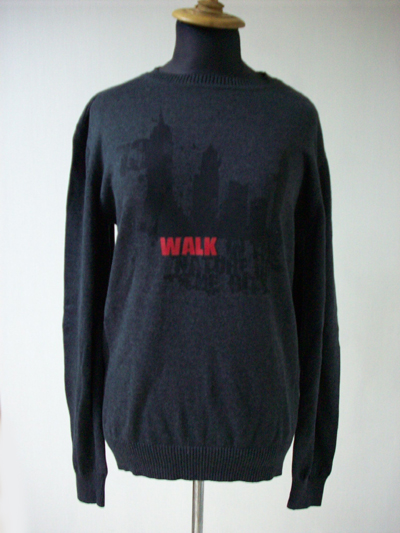 Men's crew neck long sleeve pullover with printing